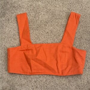 Chic Orange Crop Top for Women